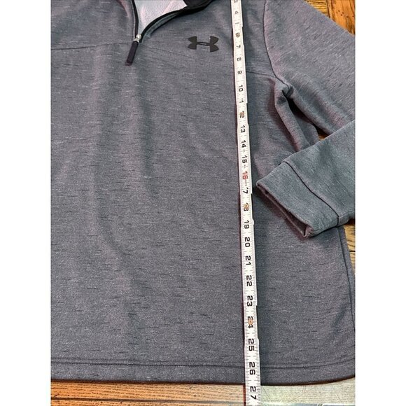 Under Armour Lg ColdGear Fleece Loose Fit 1/4 Zip Sweater Heather Sweatshirt H17 - Picture 4 of 7